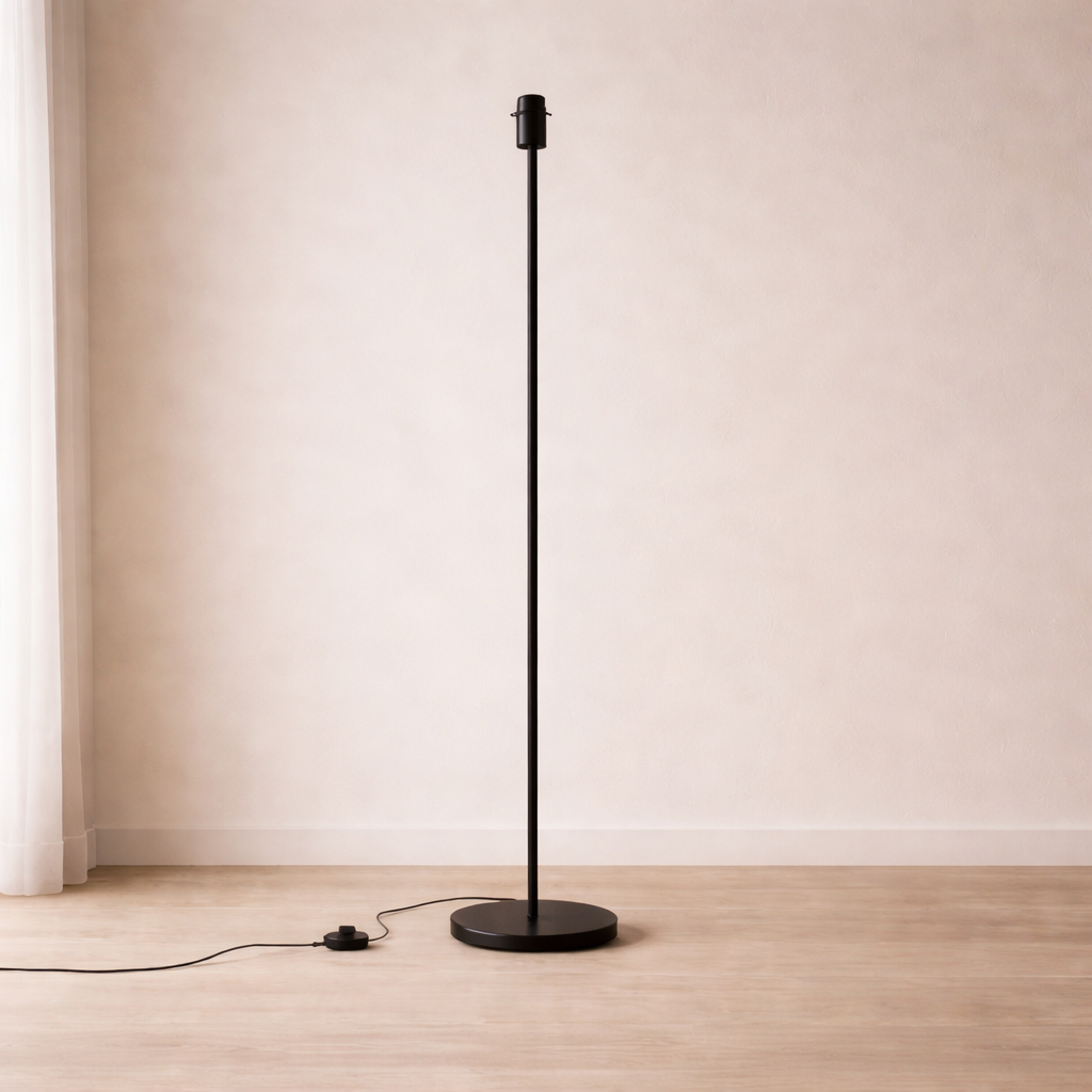 CGC Lena Matt Black Straight Floor Lamp