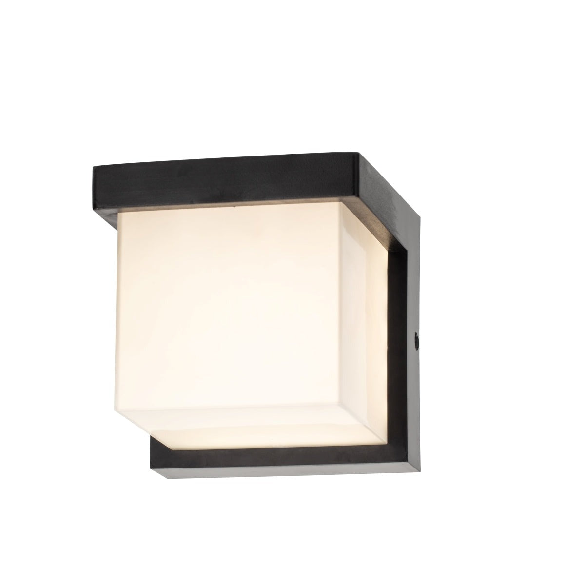 CGC ADDISON Black Cube LED Outdoor Wall Light 4000k Natural White Inte
