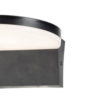 Our Aubrey black plastic ABS plastic outdoor wall mounted round outdoor light with built in LED's would look perfect in a modern or more traditional home design. Outside wall lights can provide atmospheric light in your garden, at the front door or on the terrace as well as a great security solution. It is designed for durability and longevity with its robust material producing a fully weatherproof and water resistant light fitting.