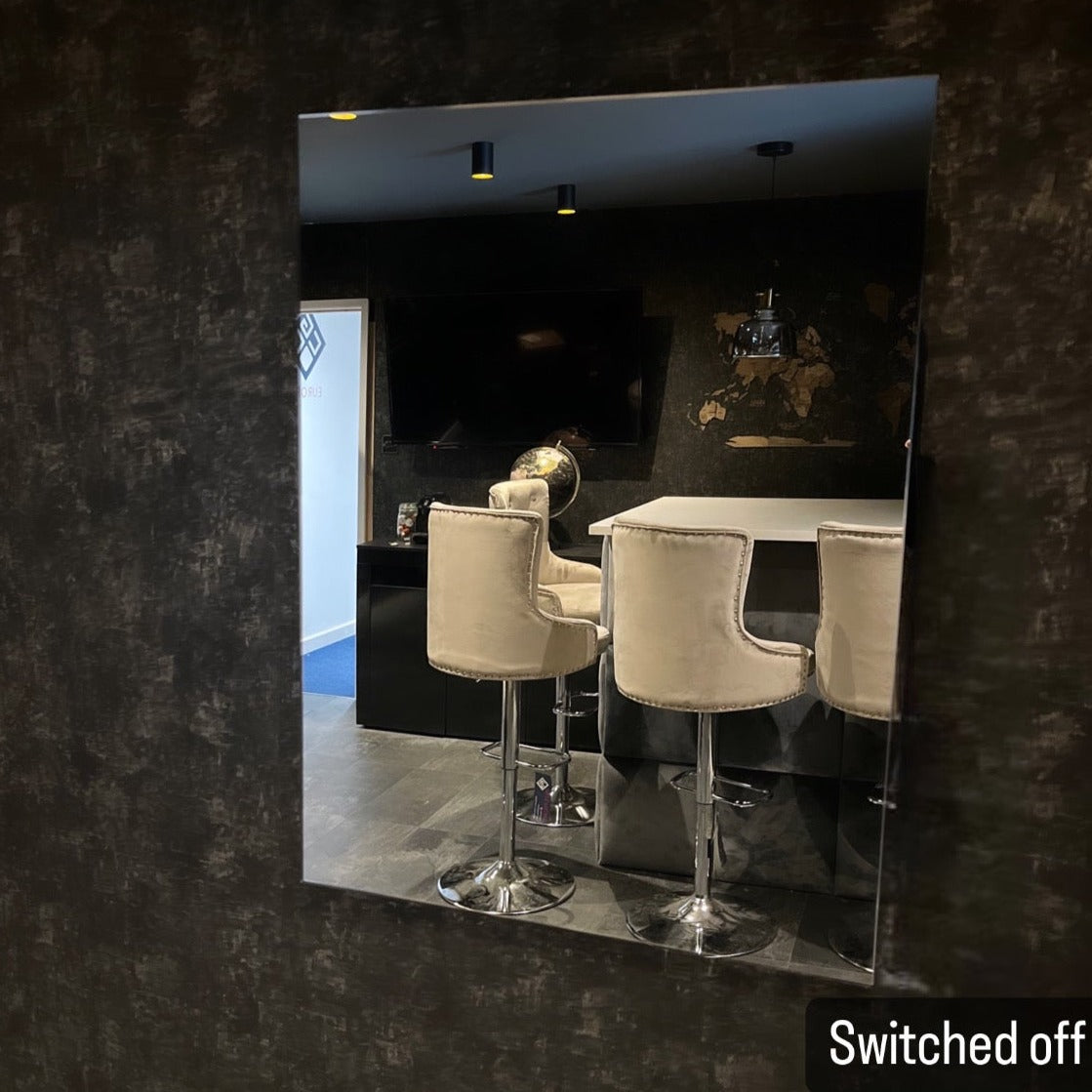 The Infinity mirror is IP44, meaning that it is fully splash proof and suitable for use in a bathroom setting.  The stylish rectangular mirror has LED lights so this is ideal for make up application or shaving.  LED's use up to 75% less energy and last up to 20 times longer than incandescent bulbs.