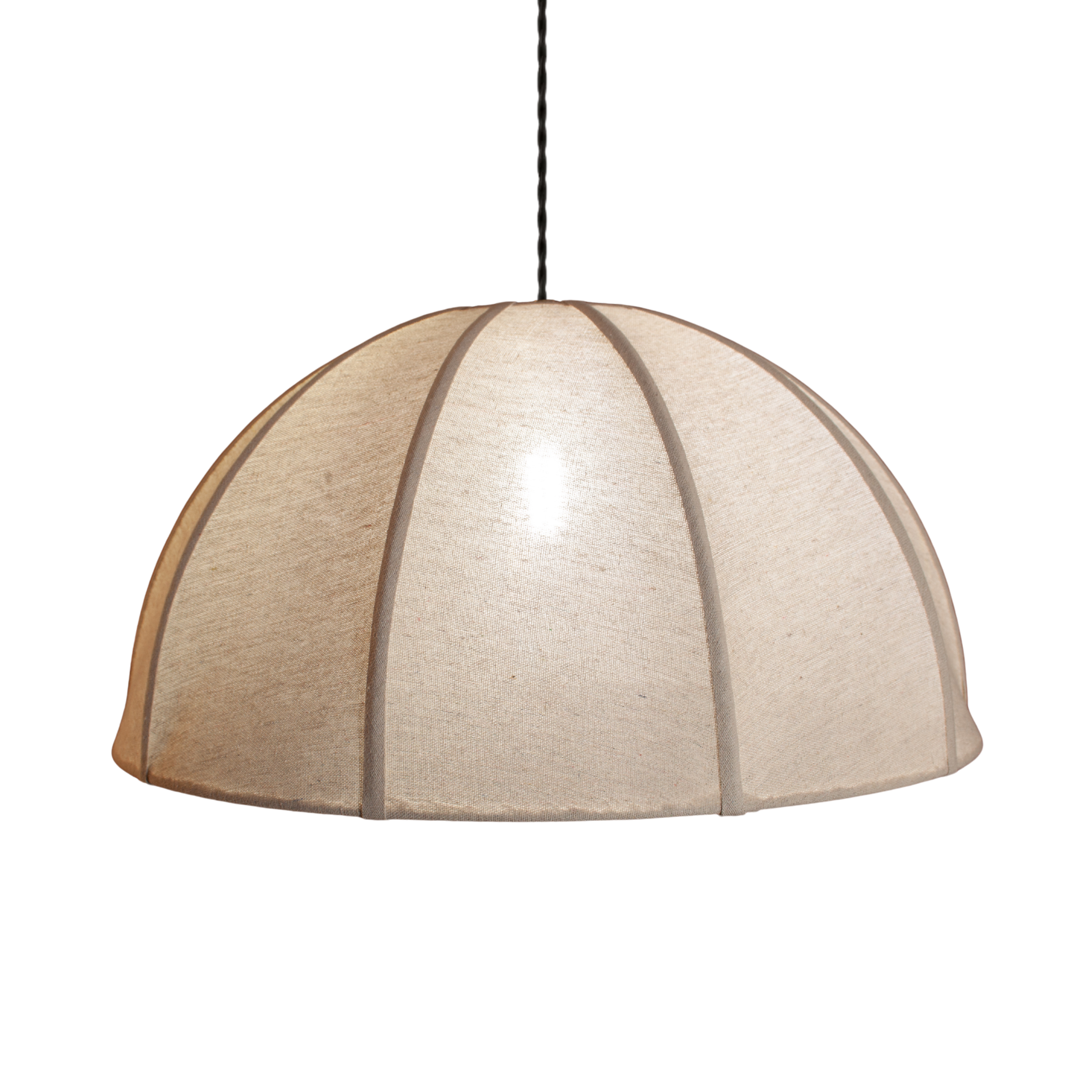 CGC Alessia Oatmeal Linen 50cm Dome Lampshade Hand Made Easy Fit
