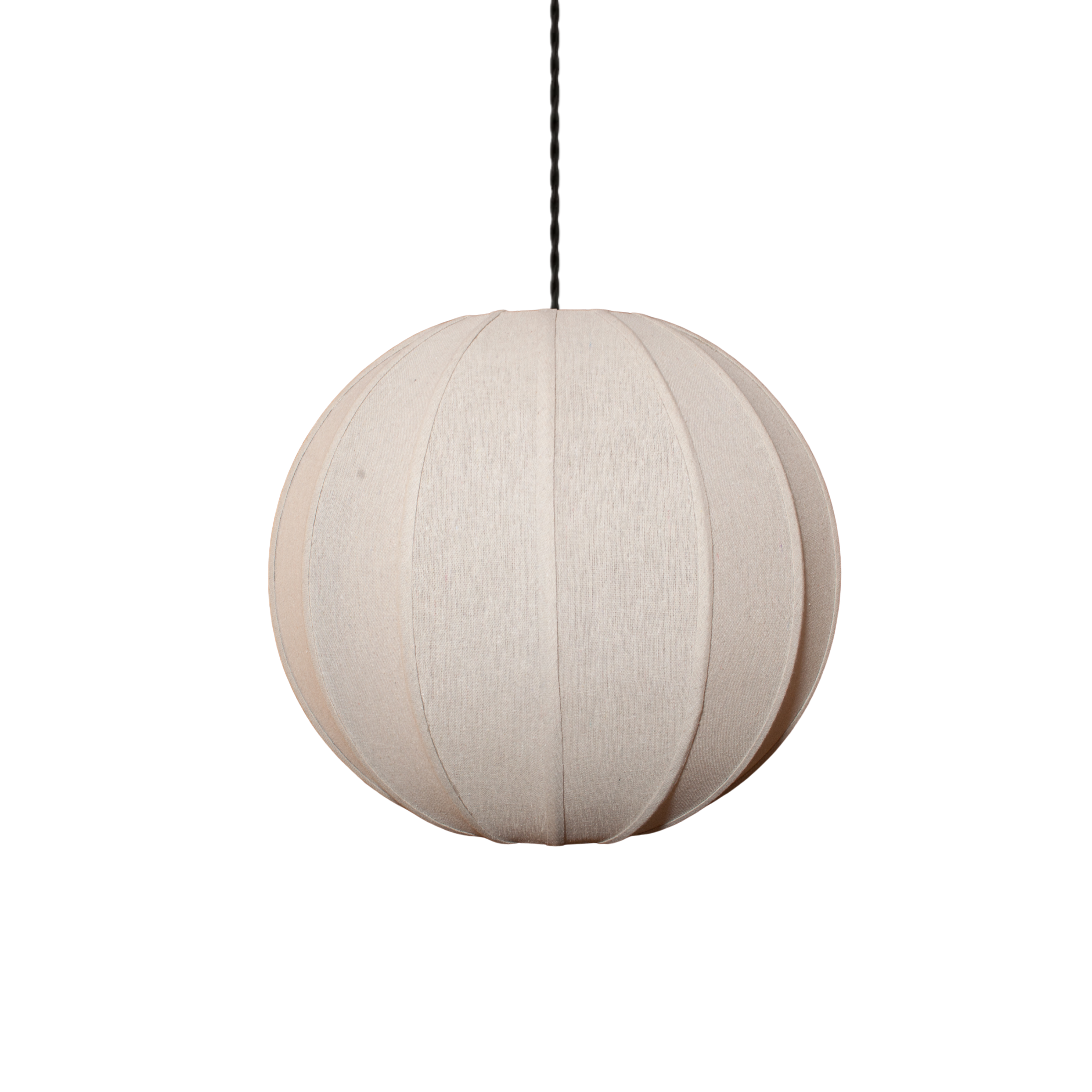 CGC Anica Round Globe Stretched Oatmeal Linen Lampshade