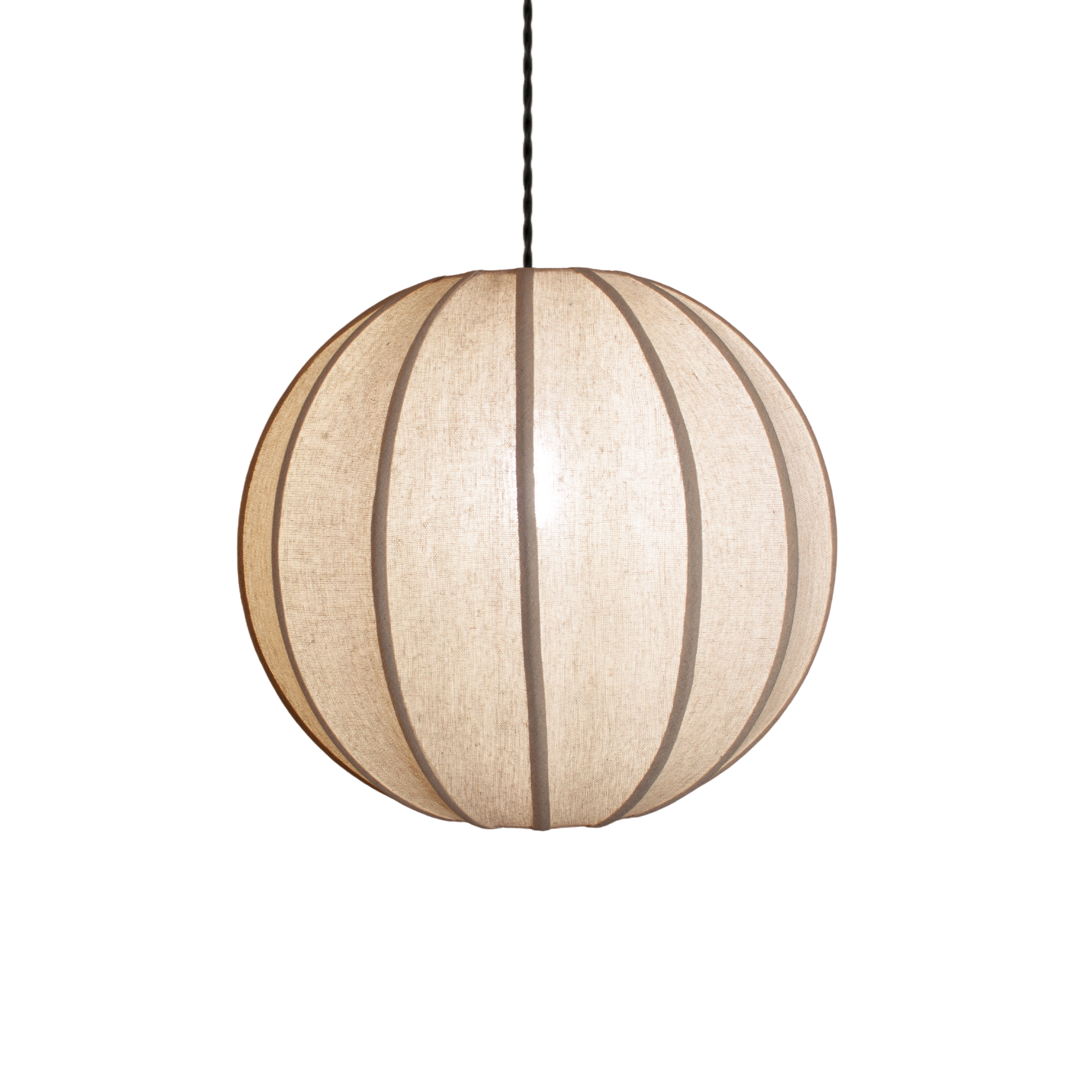 CGC Anica Round Globe Stretched Oatmeal Linen Lampshade