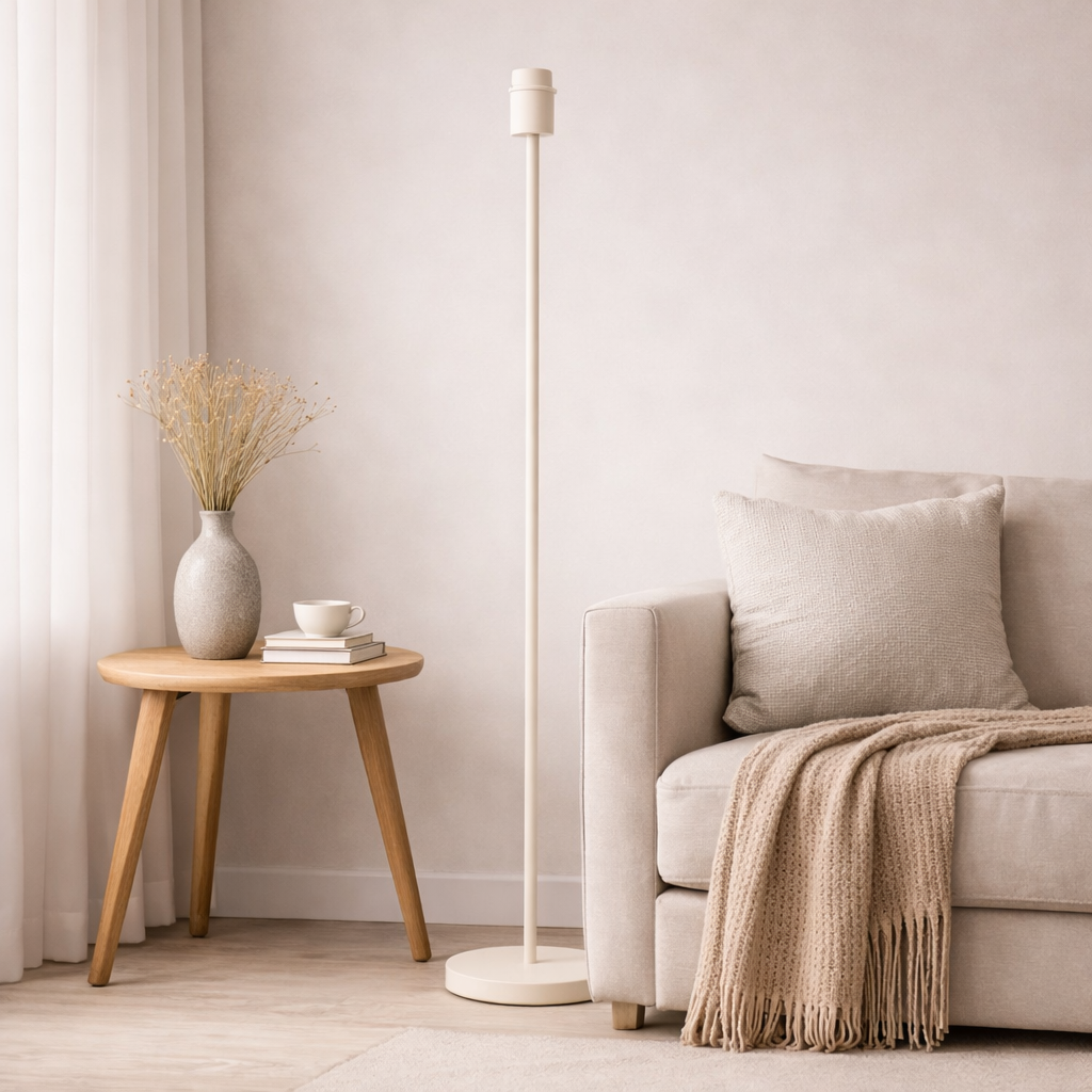CGC Lena Off White Straight Floor Lamp
