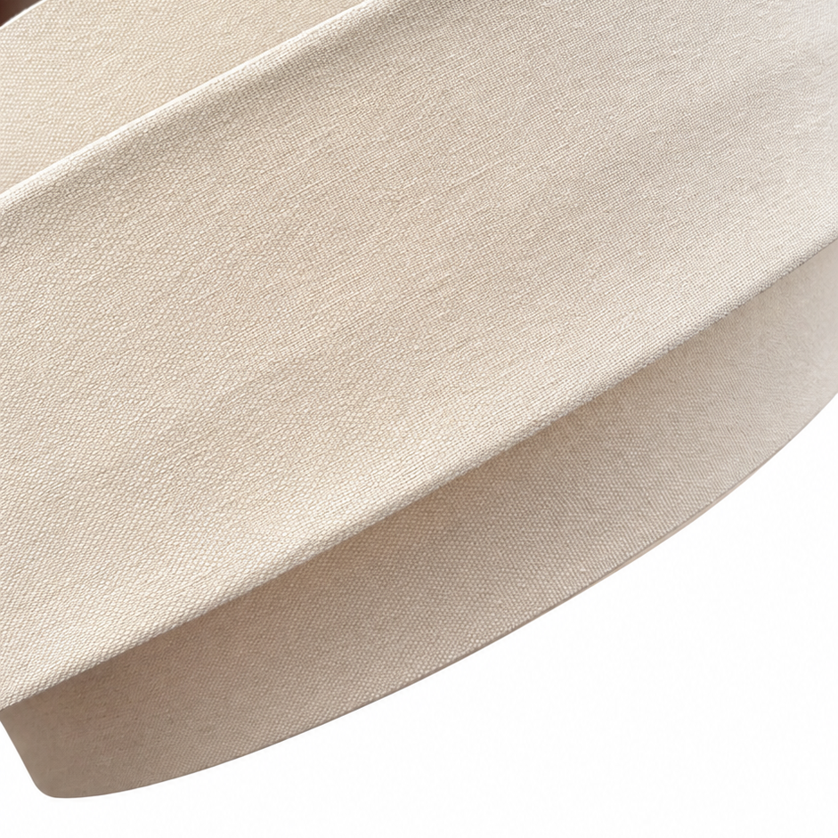 CGC Soma Five Layered Cream Fine Linen Drum Lampshade Large