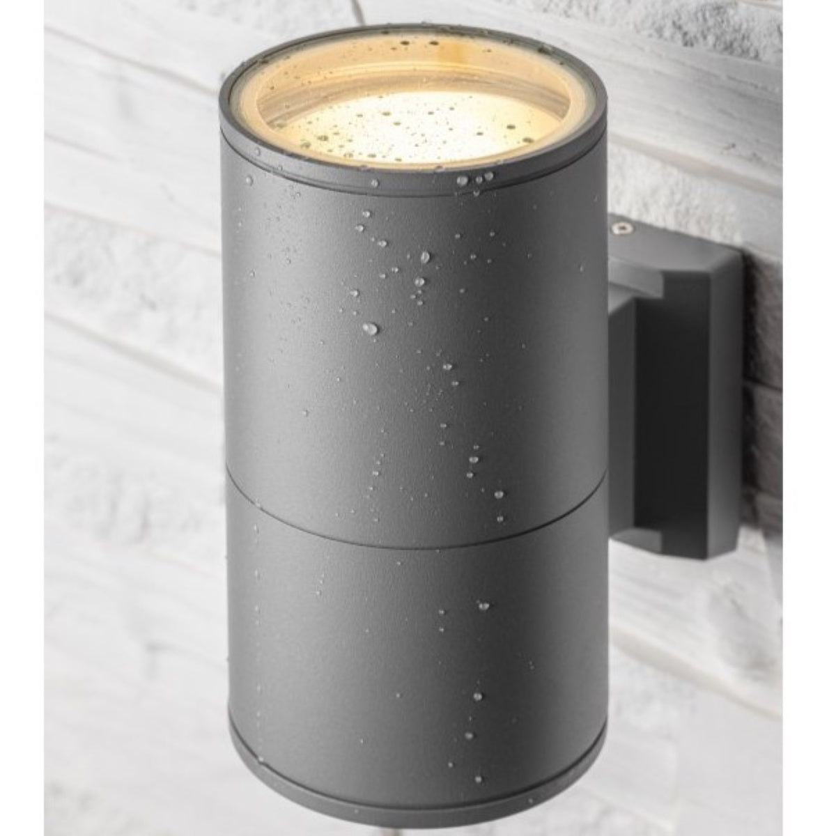 CGC LUAN Matte Grey Extra Large Single Bulb Outdoor Cylinder Wall Light