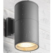 CGC LUAN Matte Grey Extra Large Single Bulb Outdoor Cylinder Wall Light