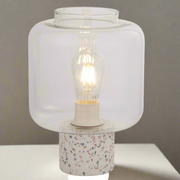 CGC NATURA Terrazzo Table Lamp with Clear Glass Shade