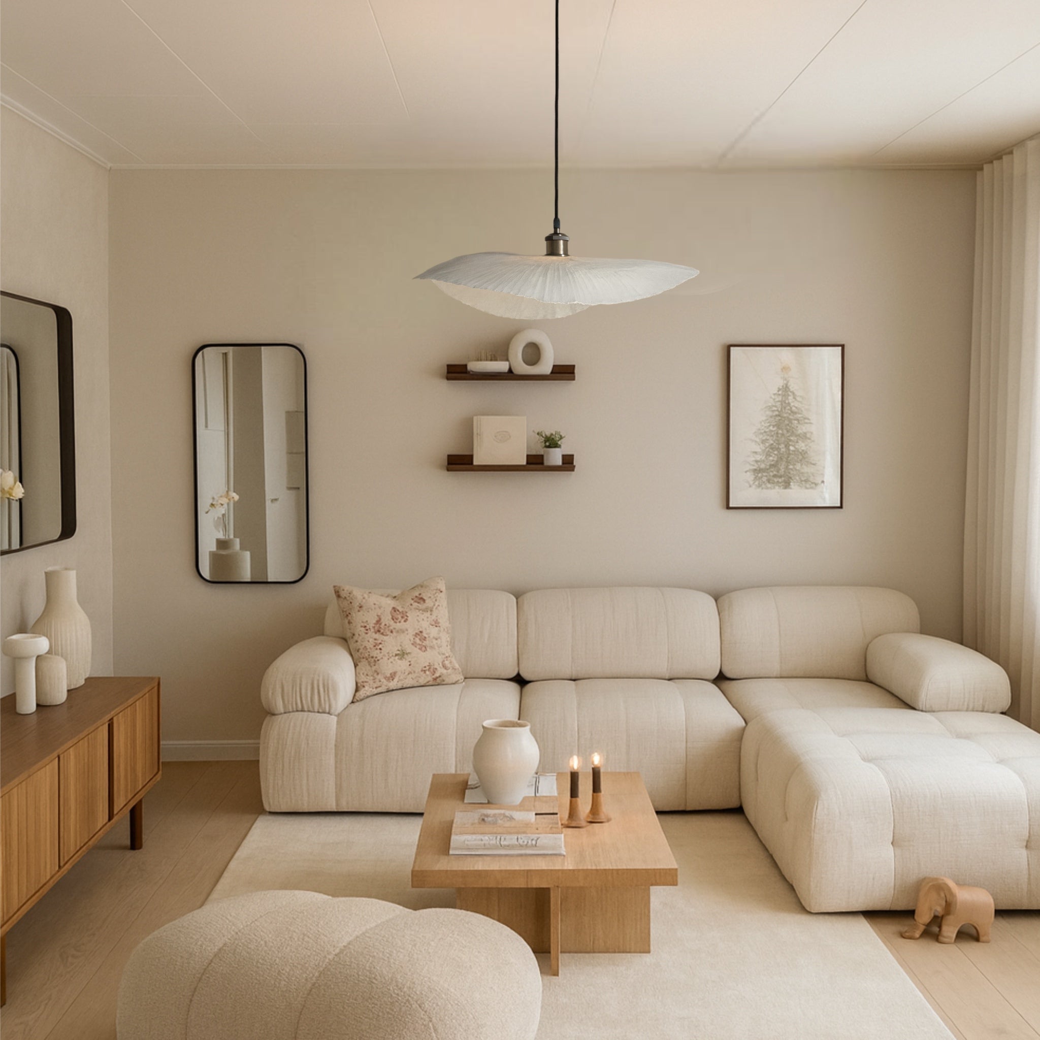 CGC Wanda Extra Large 60cm Paper Wave Easy Fit Lampshade