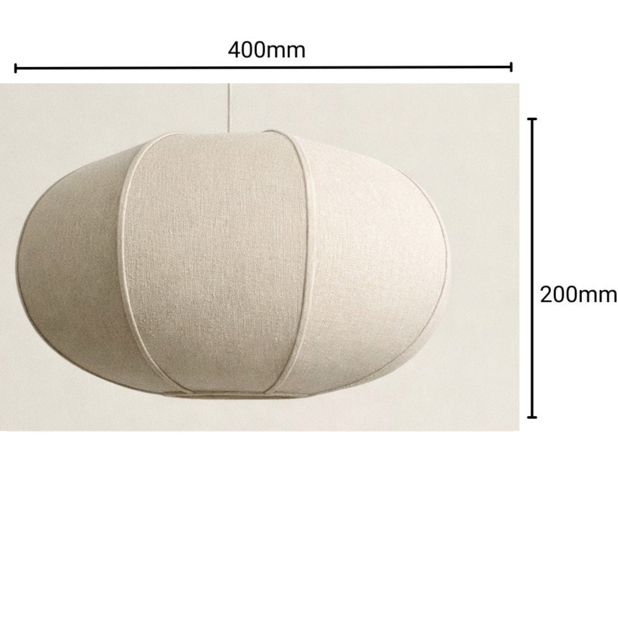 CGC LIBBY Large Oatmeal Rounded Stretch Linen Fabric Lampshade