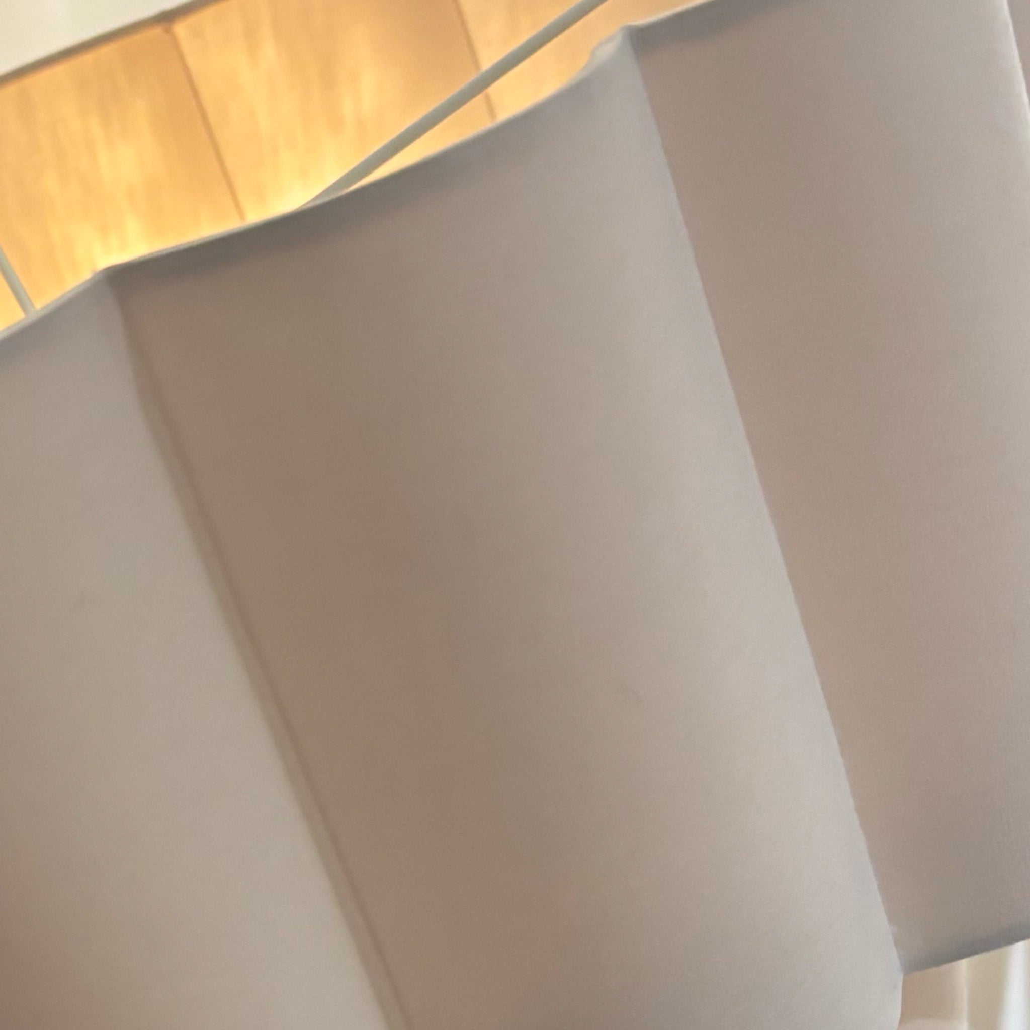 CGC Kyra Brushed Gold Angled Floor Lamp with Two Layer Large Scalloped Lampshade