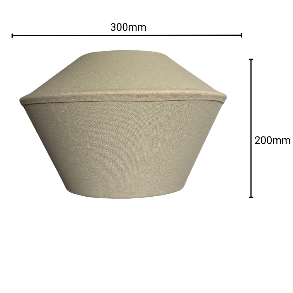 CGC CELEST Beige Spherical Cotton Fabric 30cm Lampshade