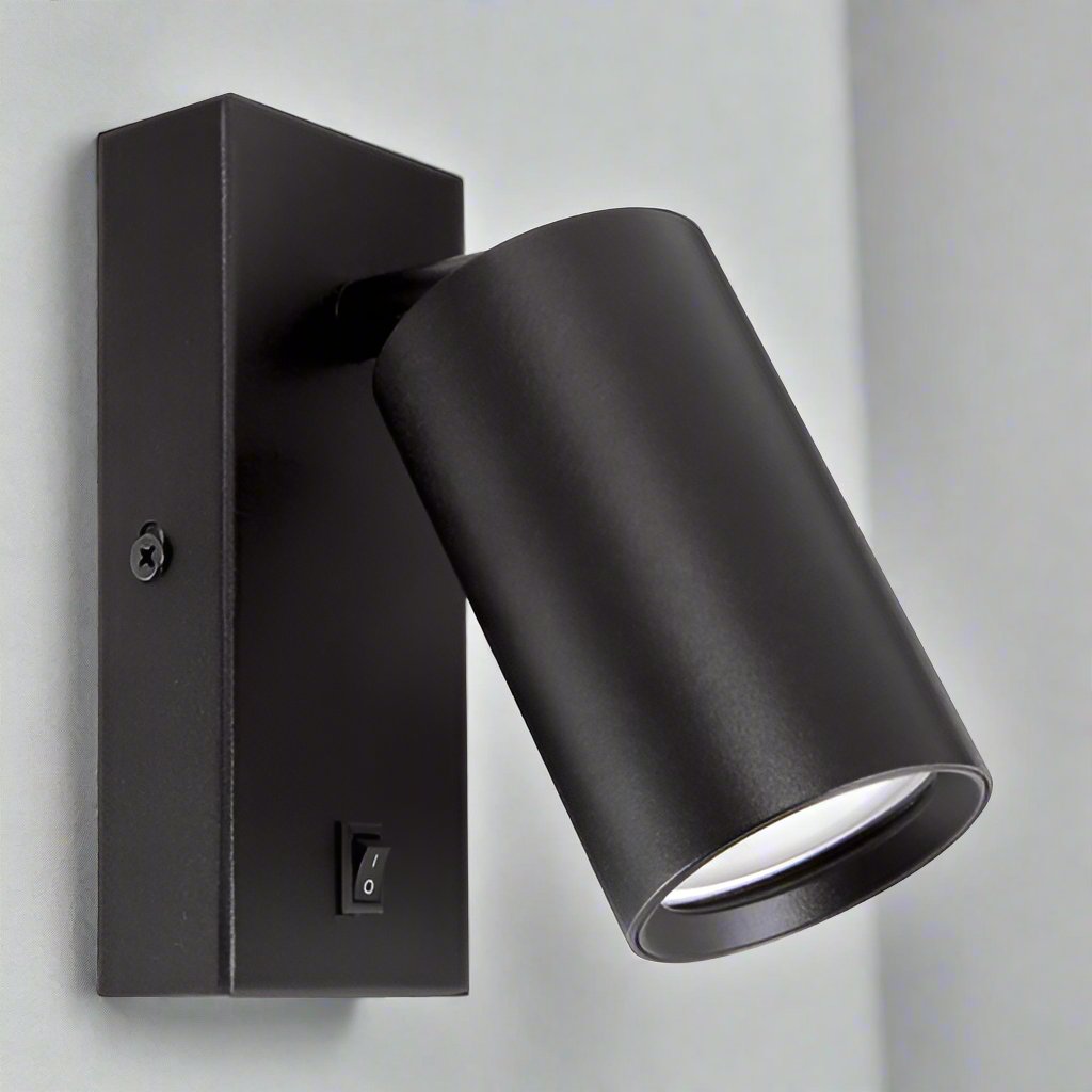 On Off Switch Black Wall SNAP MATT BLACK ADJUSTABLE WALL LIGHT