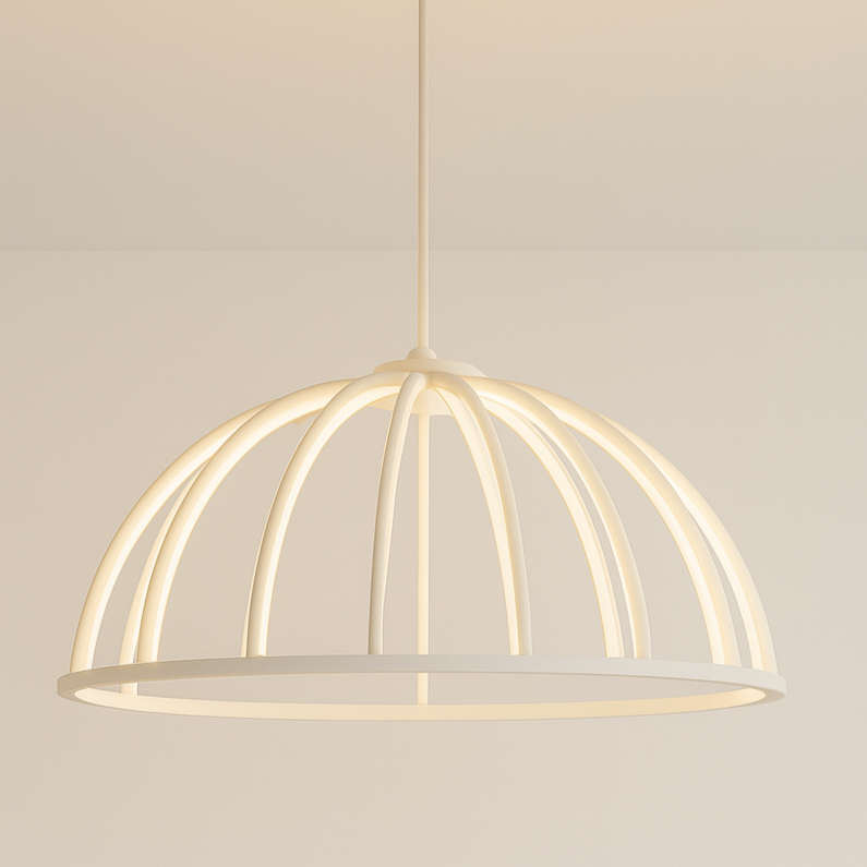 Modern pendant light fixture on a neutral background