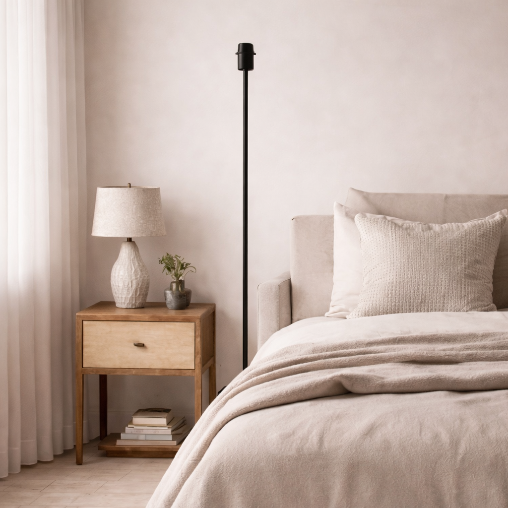 CGC Lena Matt Black Straight Floor Lamp