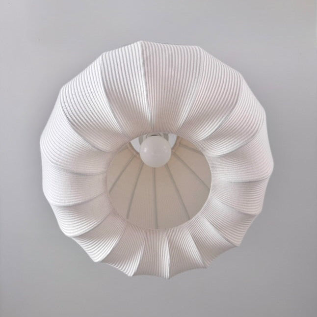 CGC LILA Cream Rounded Ribbed Stretch Cotton Fabric Lampshade