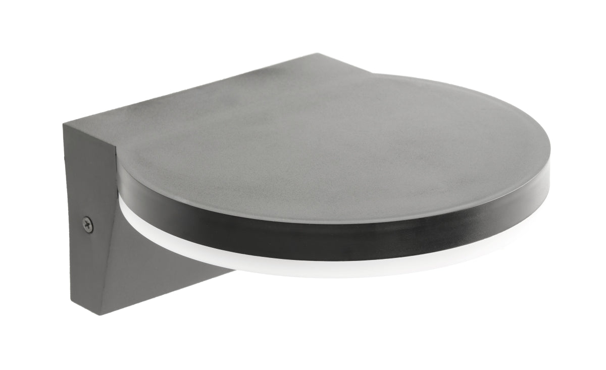 Our Aubrey black plastic ABS plastic outdoor wall mounted round outdoor light with built in LED's and motion sensor would look perfect in a modern or more traditional home design. Outside wall lights can provide atmospheric light in your garden, at the front door or on the terrace as well as a great security solution. It is designed for durability and longevity with its robust material producing a fully weatherproof and water resistant light fitting.