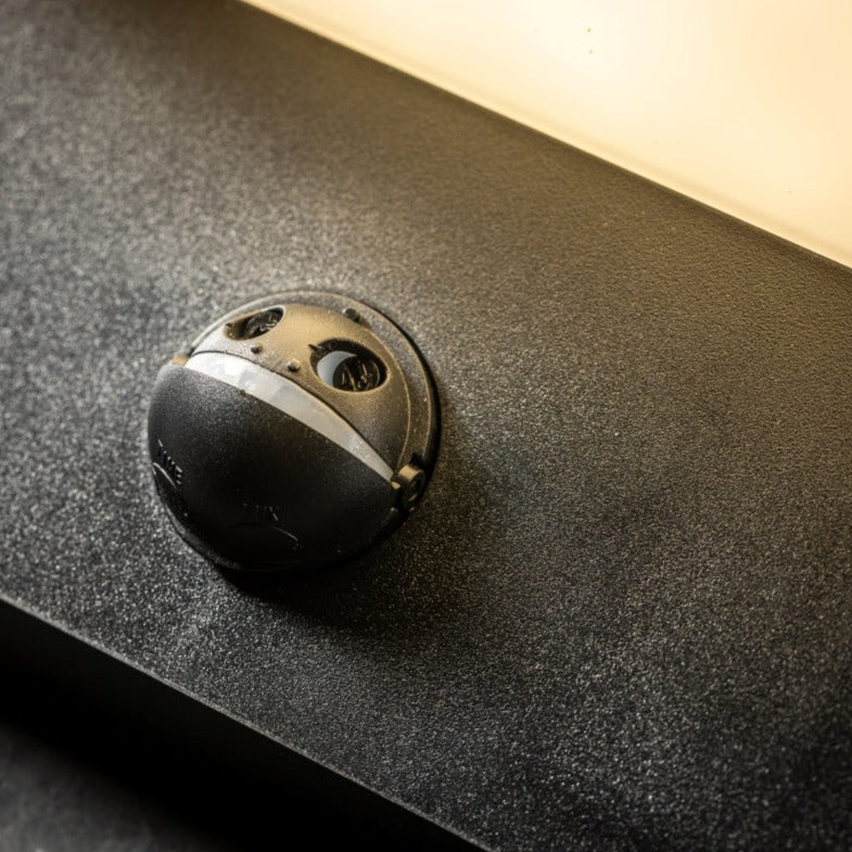 Our Aubrey black plastic ABS plastic outdoor wall mounted round outdoor light with built in LED's and motion sensor would look perfect in a modern or more traditional home design. Outside wall lights can provide atmospheric light in your garden, at the front door or on the terrace as well as a great security solution. It is designed for durability and longevity with its robust material producing a fully weatherproof and water resistant light fitting.