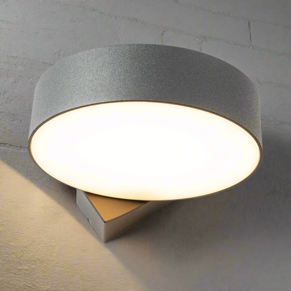 CGC DARCY Anthracite Dark Grey Adjustable Round LED Outdoor Wall Light 3000k Warm White IP54