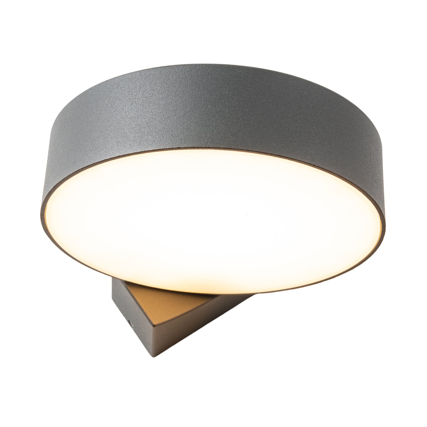 Our Darcy anthracite grey die cast aluminium wall mounted round outdoor light with built in LED's would look perfect in a modern or more traditional home design. Comes with an adjustable head to allow you to angle the light output to your desired look.