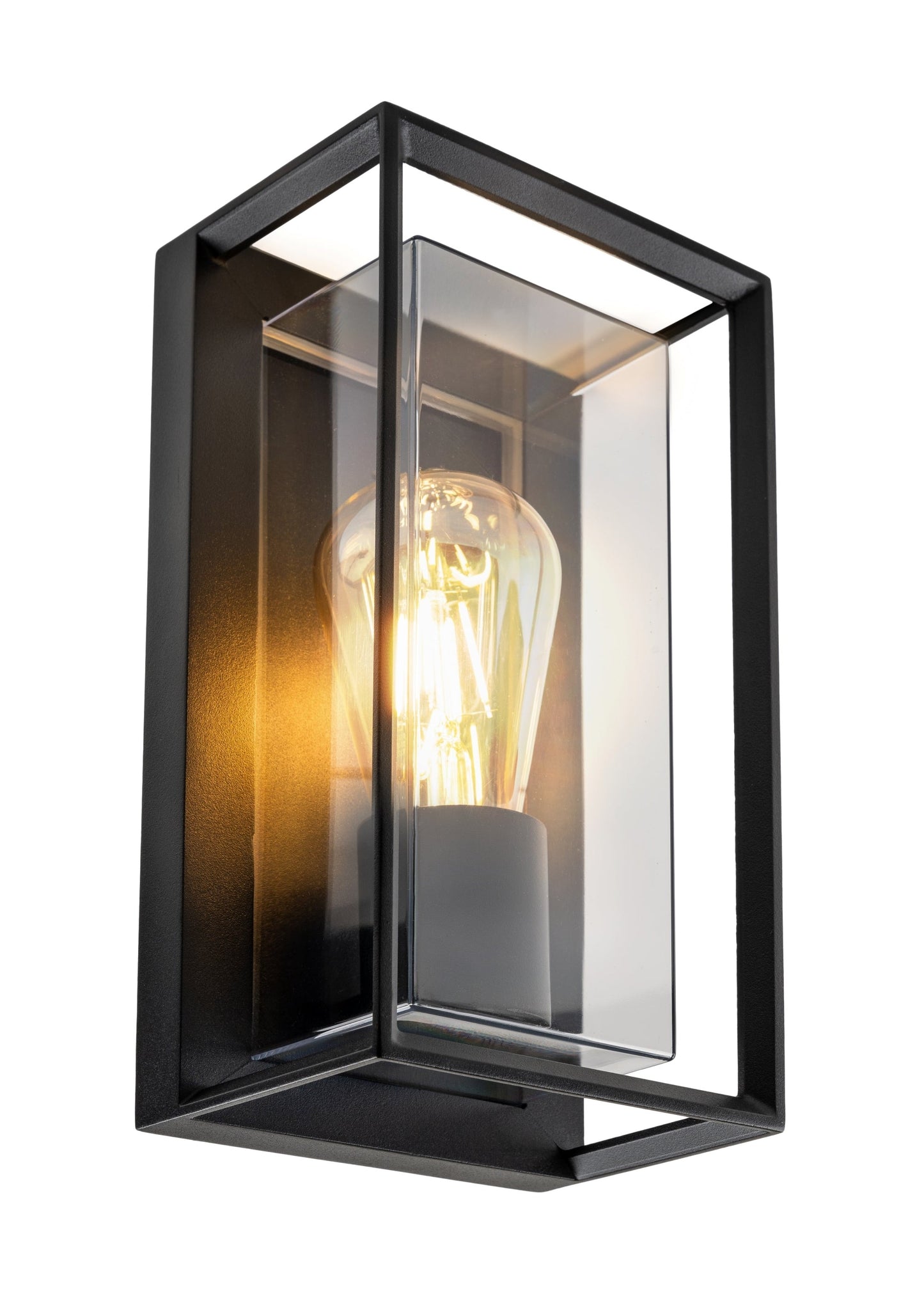 Our Floriana black aluminium outdoor wall mounted lantern outdoor light with clear polycarbonate diffusers would look perfect in a modern or more traditional home design.