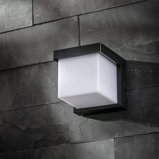 Our Addison black plastic ABS plastic outdoor wall mounted square outdoor light with built in LED's and motion sensor would look perfect in a modern or more traditional home design. Outside wall lights can provide atmospheric light in your garden, at the front door or on the terrace as well as a great security solution. It is designed for durability and longevity with its robust material producing a fully weatherproof and water resistant light fitting.