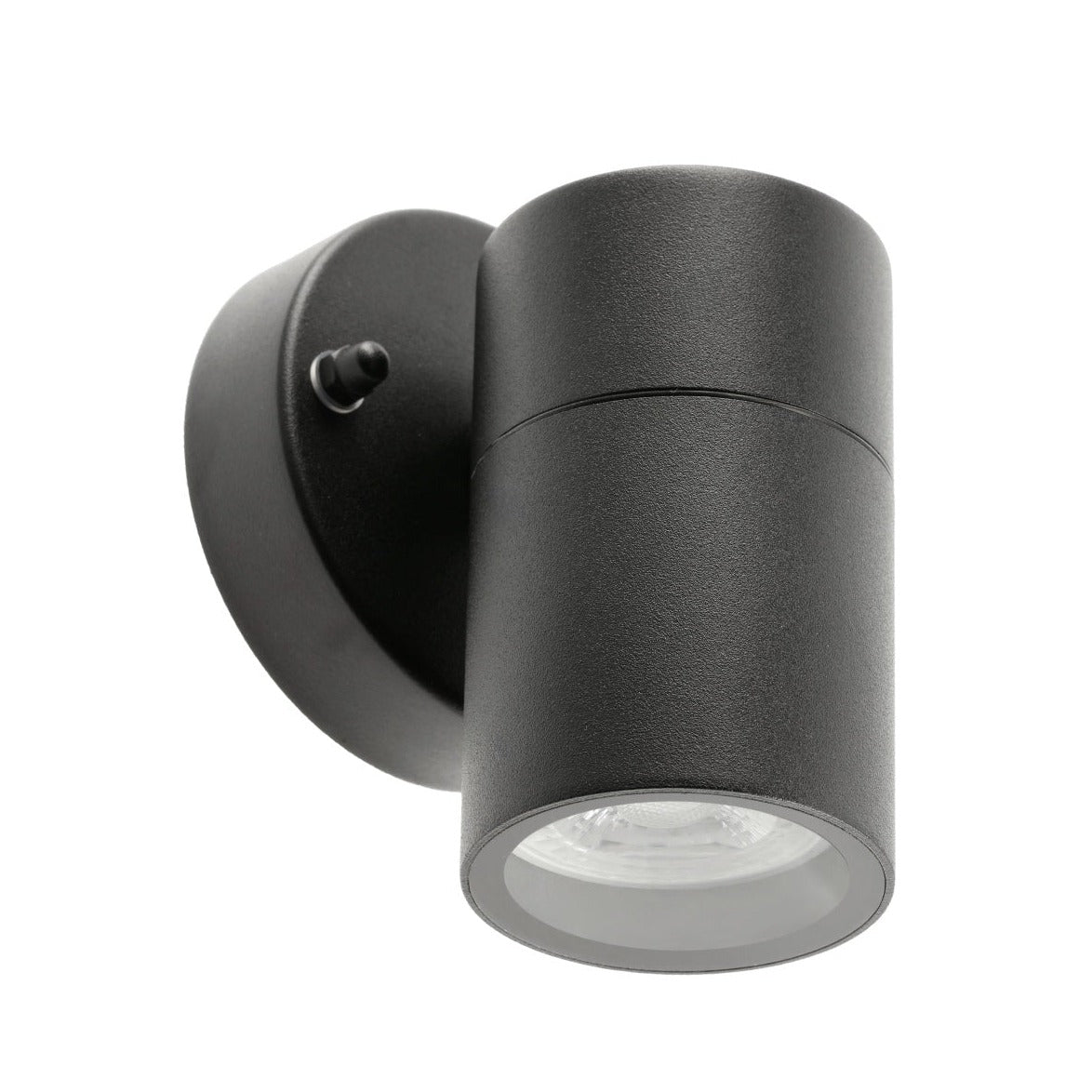 Our Leon outdoor single down light is modern and stylish in its appearance.  It comes in a cylinder design mounted on a circular back plate and clear glass diffuser. It is designed for durability and longevity with its robust material producing a fully weatherproof and water resistant light fitting