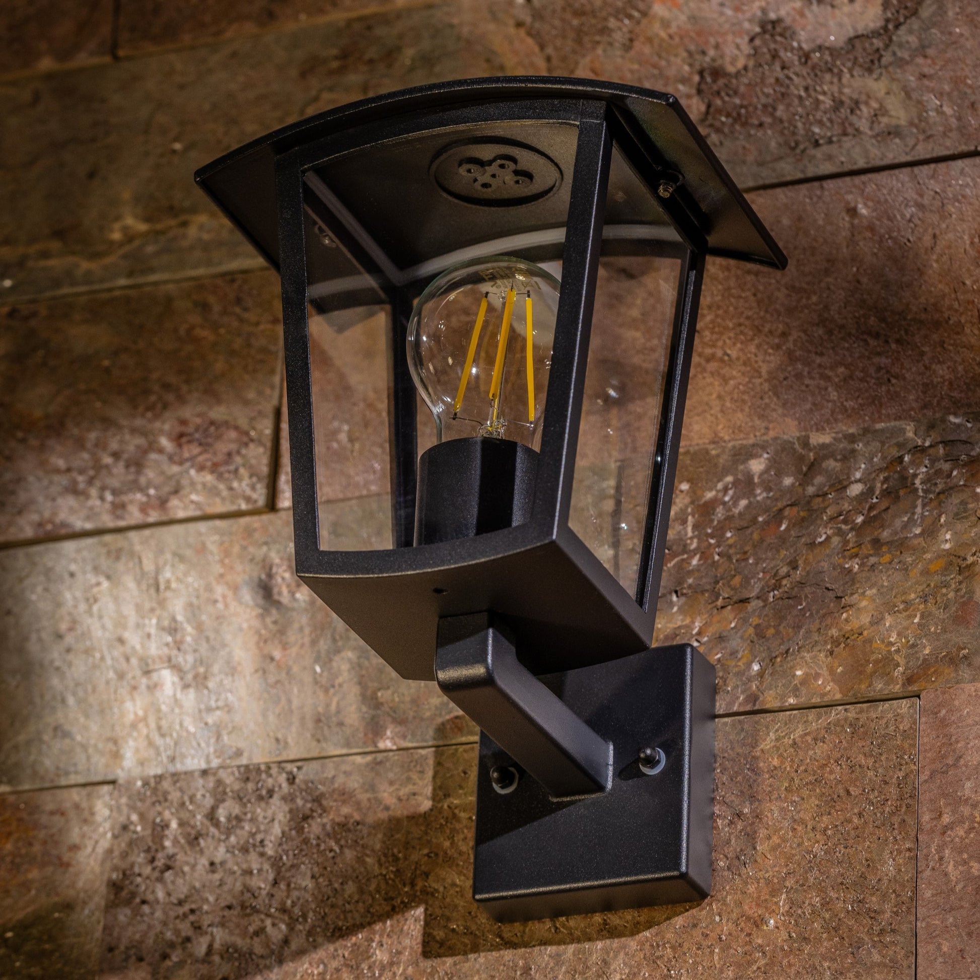 Our Marina black aluminium outdoor wall mounted lantern outdoor light with clear polycarbonate diffusers would look perfect in a modern or more traditional home design. Outside wall lights can provide atmospheric light in your garden, at the front door or on the terrace as well as a great security solution. It is designed for durability and longevity with its robust material producing a fully weatherproof and water resistant light fitting.