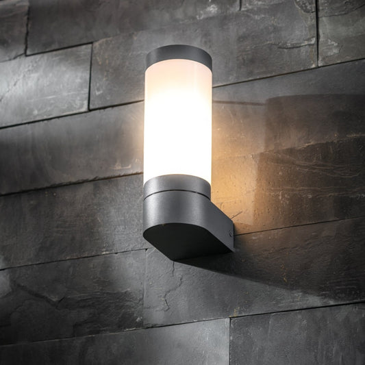 Our Rome grey anthracite outdoor wall light with opal diffuser would look perfect in a modern or more traditional home design. Outside wall lights can provide atmospheric light in your garden, at the front door or on the terrace as well as a great security solution. It is designed for durability and longevity with its robust material producing a fully weatherproof and water resistant light fitting.