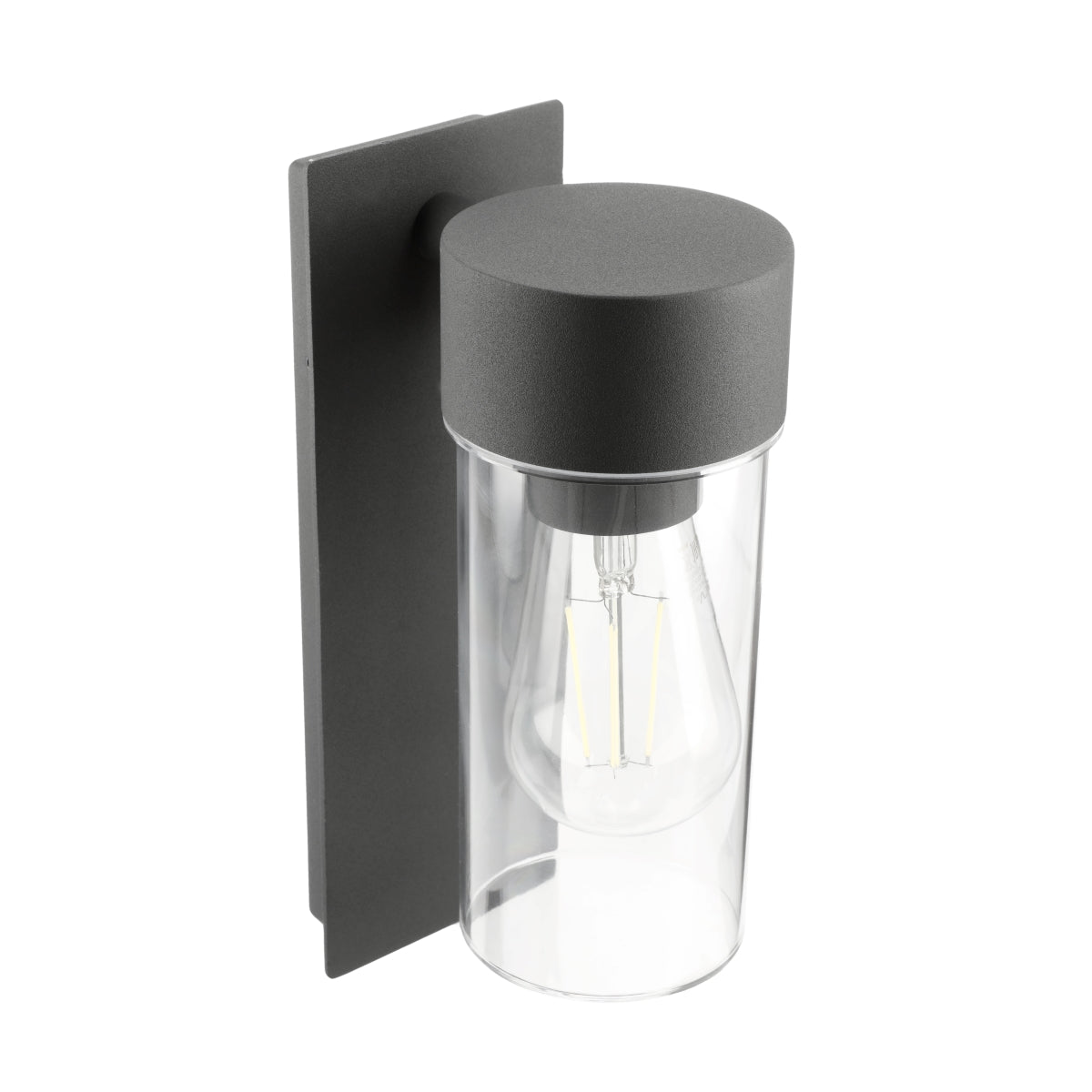 If you’re looking for a modern take on a traditional outdoor wall light, this anthracite wall light is perfect for adding style and protection for your home. This classic design with a contemporary twist, styled with a metal square backplate and fitted with a clear cylinder diffuser that allow the light to shine effectively. 