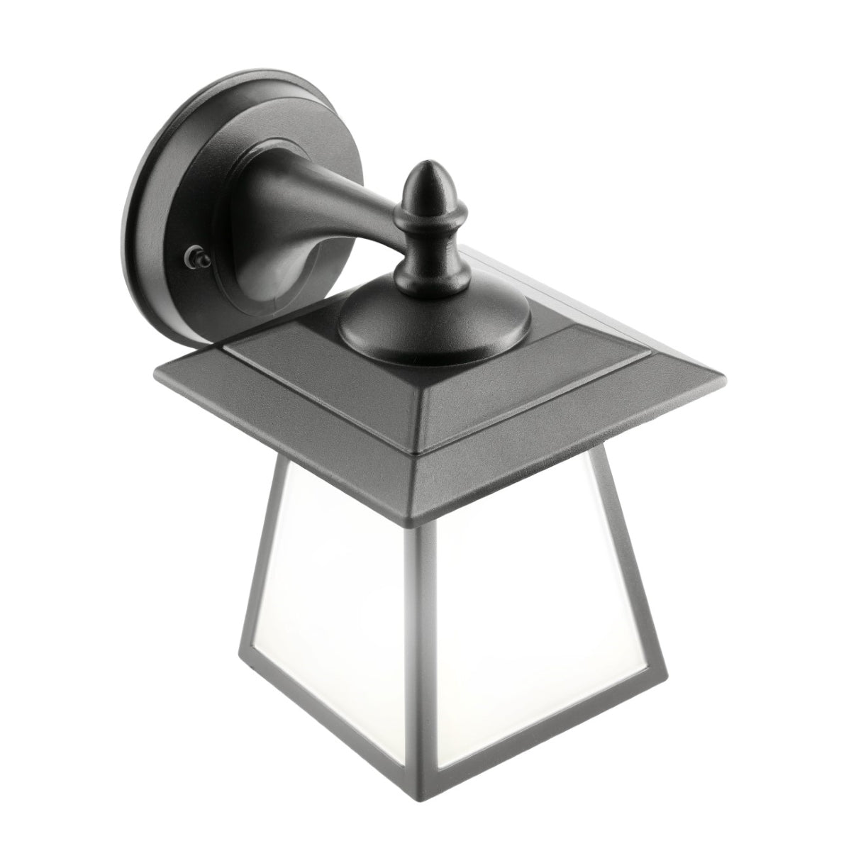 If you’re looking for a modern take on a traditional outdoor wall light, this black aluminium triangle wall light is perfect for adding style and protection for your home. This classic design with a contemporary twist, styled with a metal triangle shape and fitted with opal diffusers also contains an imposing black finish