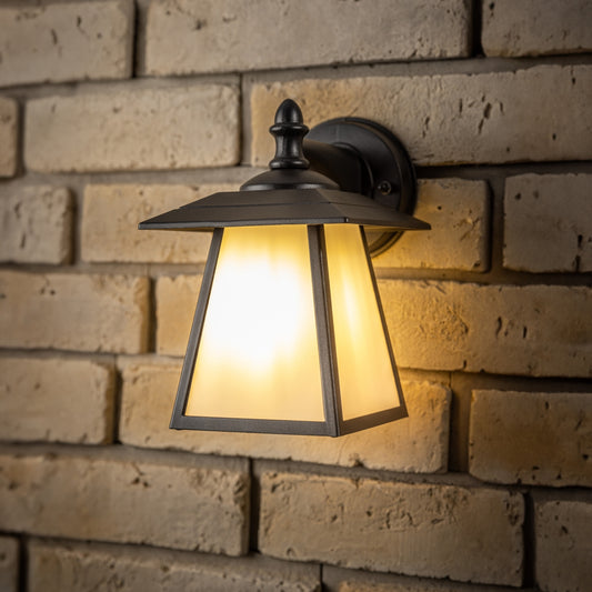 If you’re looking for a modern take on a traditional outdoor wall light, this black aluminium triangle wall light is perfect for adding style and protection for your home. This classic design with a contemporary twist, styled with a metal triangle shape and fitted with opal diffusers<span style="font-weight: 400;" data-mce-fragment="1" data-mce-style="font-weight: 400;"> also contains an imposing black finish</span>