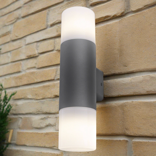 CGC CORTEZ Dark Grey Double Outdoor Wall Light