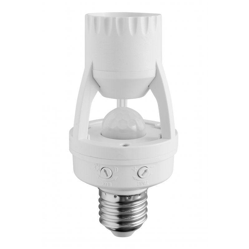 CGC E27 Lampholder Adapter with Built in PIR Motion Sensor IP20 White