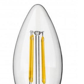 This 4W LED candle lamp provides an impressive 420lm of light with either a warm white 3000k or natural white 4000k colour temperature. It has an E14 small screw cap, and is rated to last up to 40,000 hours, consuming only 4W of energy and creating a low-cost, long life and eco-friendly lighting solution.