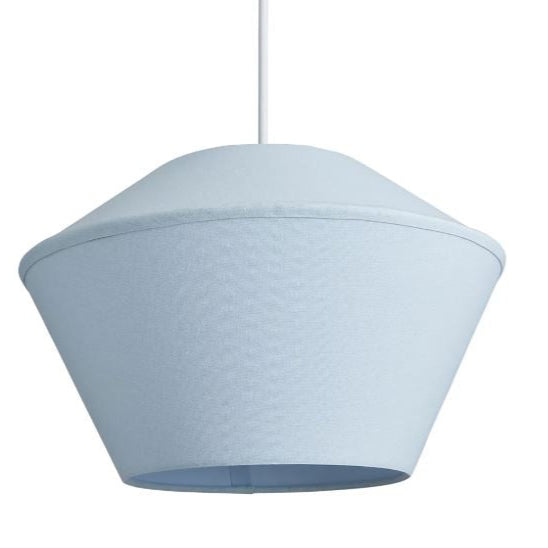 Light blue pendant lamp on a white background