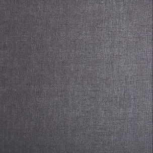 Close-up of a dark gray lampshade against a light gray background