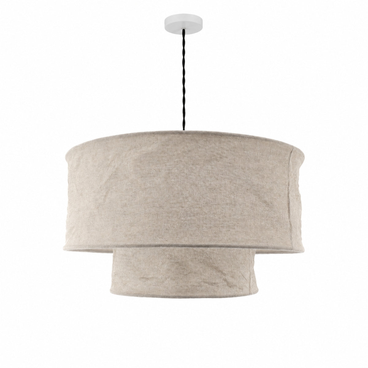 CGC Marisol Large 50cm Two Tier Oatmeal Linen Lampshade