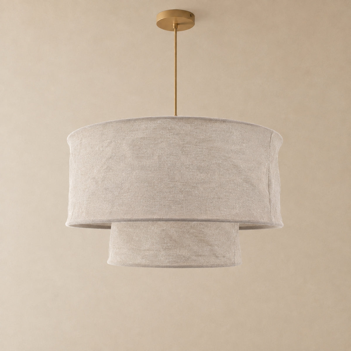 CGC Marisol Large 50cm Two Tier Oatmeal Linen Lampshade
