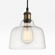 CGC HONEY Clear Glass Dome Diner Lampshade