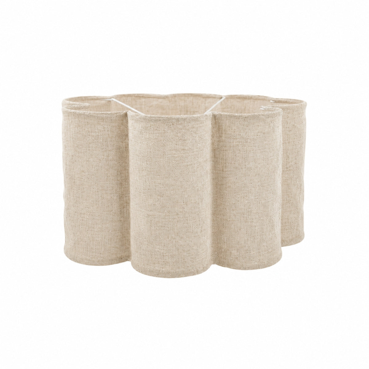CGC Vittoria Oatmeal Soft Linen Scallop Drum Diffuser Lampshade