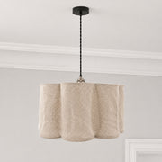 CGC Vittoria Oatmeal Soft Linen Scallop Drum Diffuser Lampshade