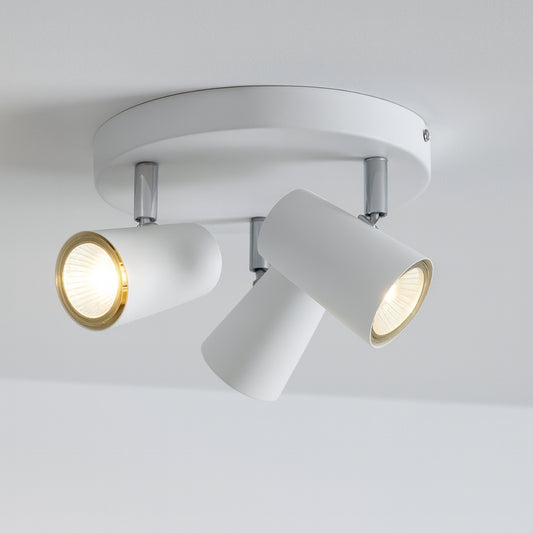 CGC LAYLA  Adjustable White 3 Light Ceiling Spotlight Plate