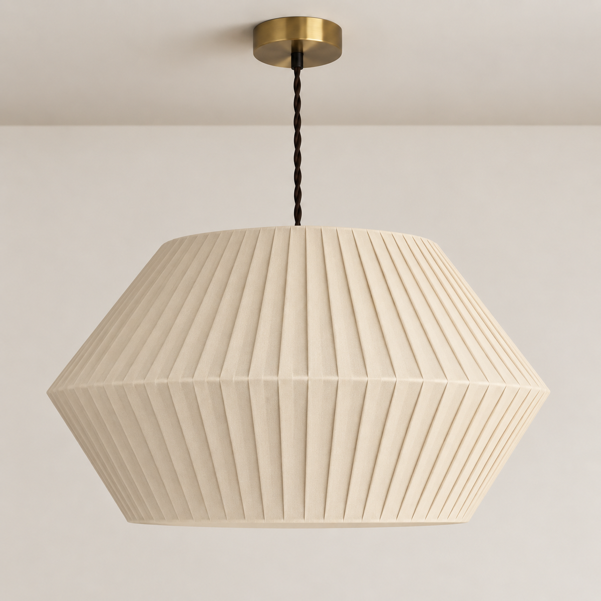 CGC Janica Large 50cm Pleated Stone Lamp Shade