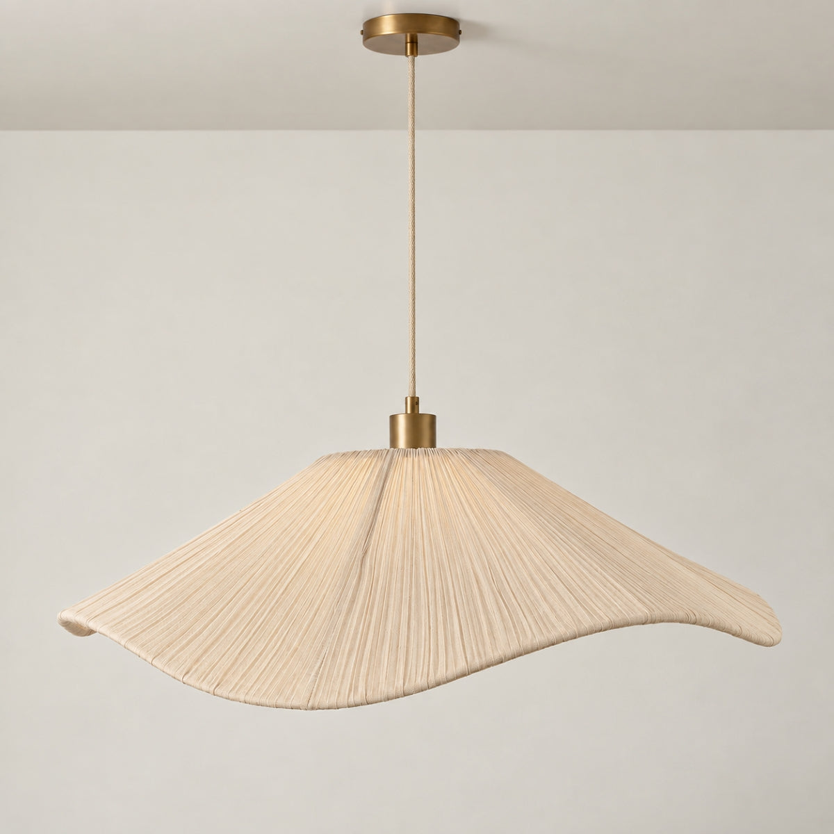 CGC Virelle Large 60cm Champagne Ruffled Silk Pleated Easy Fit Lampshade