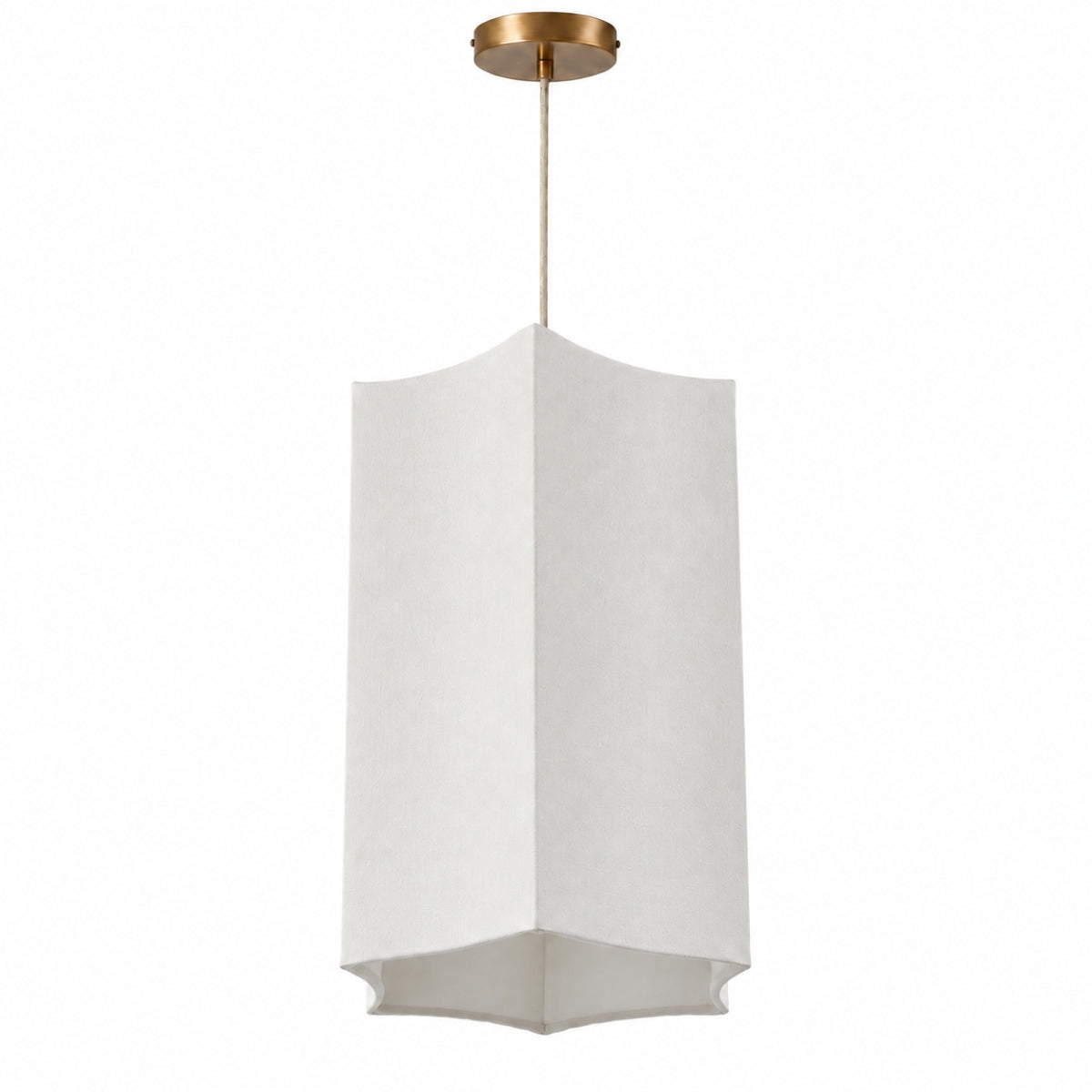 CGC Catalina Light Grey Inverted Scallop Cylinder Lampshade