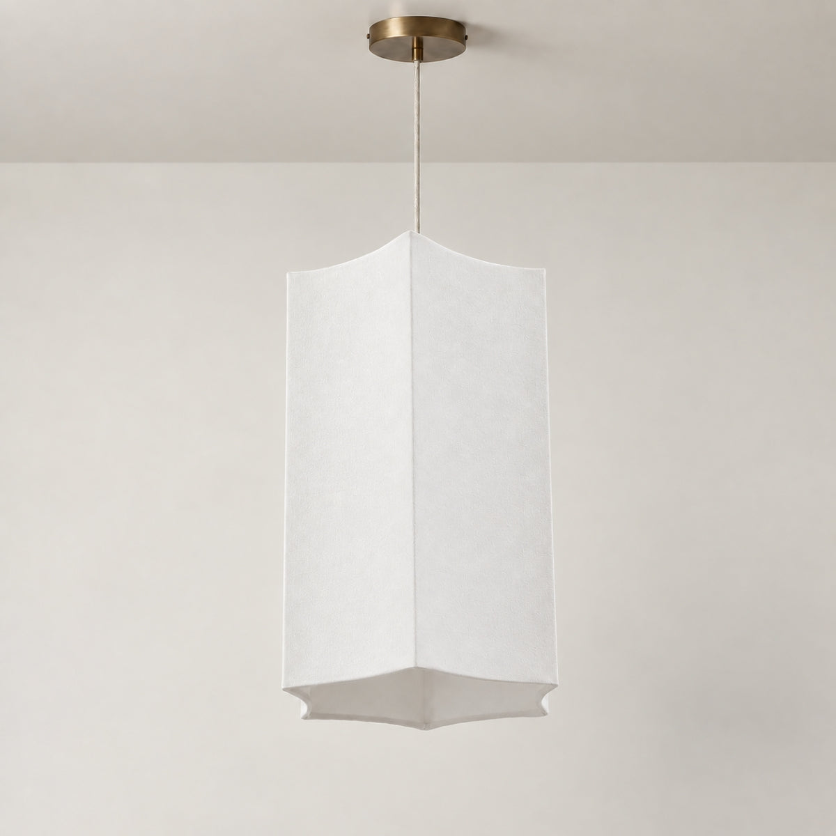CGC Catalina Light Grey Inverted Scallop Cylinder Lampshade