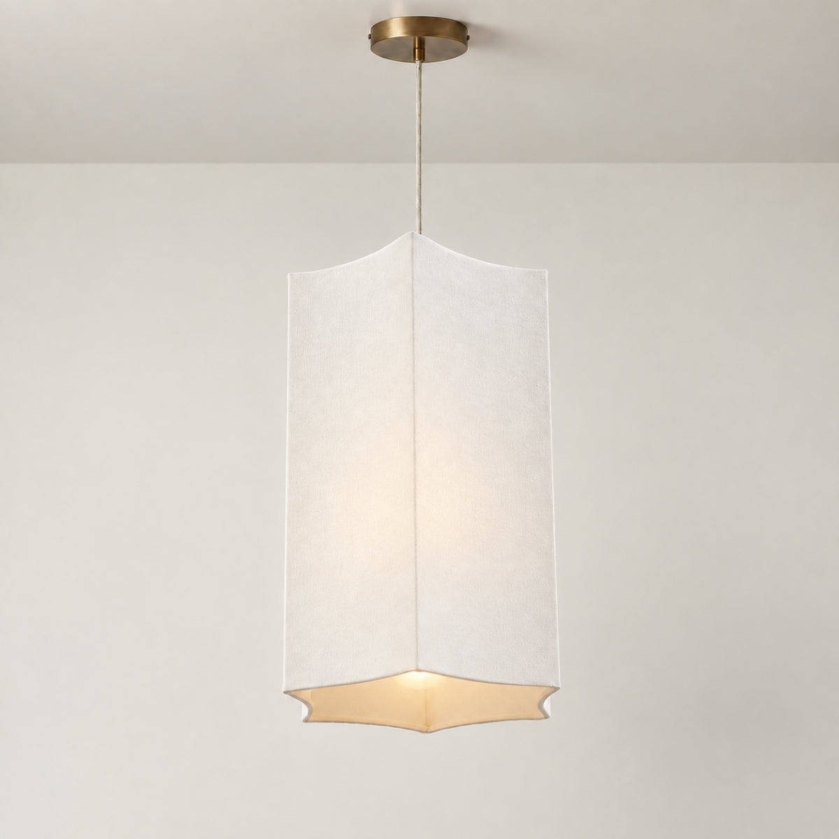 CGC Catalina Light Grey Inverted Scallop Cylinder Lampshade