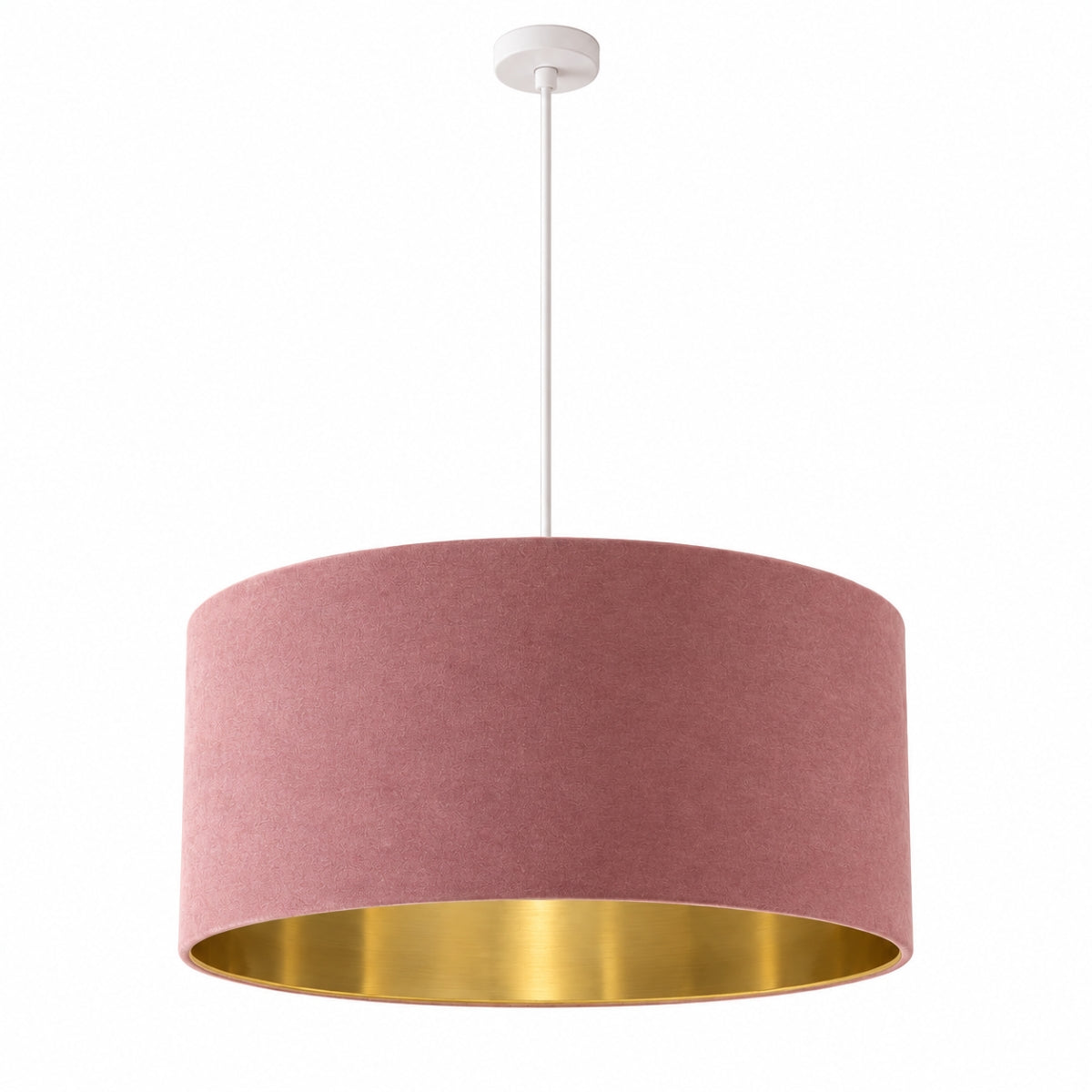 CGC MILANO Mauve & Gold Oversized Large Velvet Fabric Lamp Shade