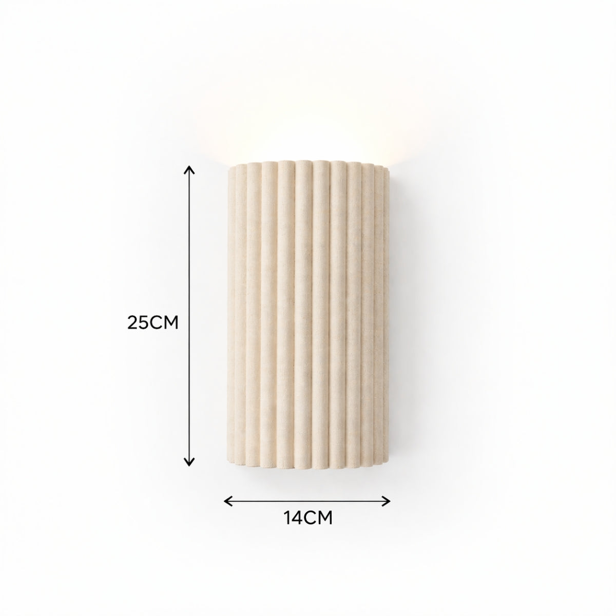 CGC Allegra Oatmeal Linen Fine Scallop Wall Light